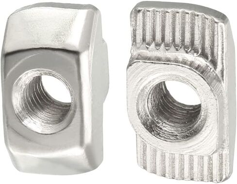 uxcell Sliding T Slot Nuts, M8 Half Round Roll in T-Nut for 4545 Series Aluminum Extrusion Profile, Carbon Steel Nickel-plated, Pack of 10 in Saudi Arabia