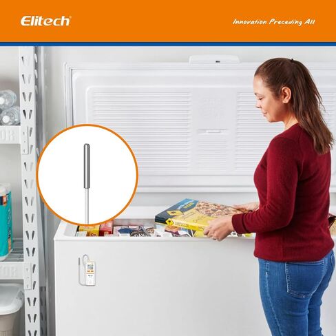 Elitech Tlog 10E مسجل بيانات درجة الحرارة الرقمي مسجل درجة الحرارة القابل لإعادة الاستخدام PDF تقرير منفذ USB 32000 نقطة in Kuwait