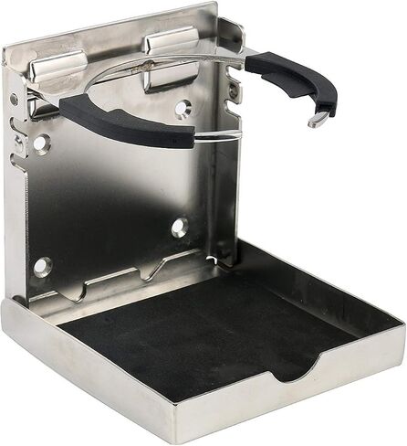 Amarine Made 2-Pack of Stainless Steel Folding Drink Holder Cup Holder Marine Boat Caravan car (M:4") in Saudi Arabia