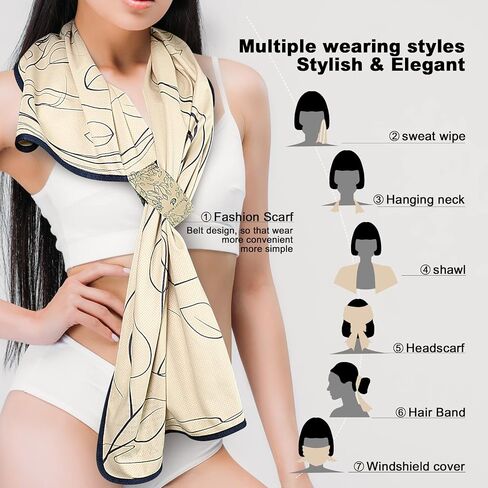 Cooling Towel for Neck Cold: Cool Sweat Rag for Gym Yoga Golf Running Workout - Ice Cloth Towels for Women Sports in Saudi Arabia