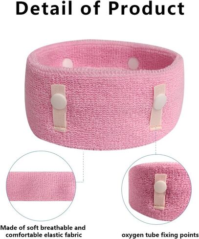 Comfort Oxygen Nasal Cannula Headband, Ear Protectors for Oxygen Tubing，Elastic Oxygen Cannula Headband to Prevent Ear Soreness (Black) in Saudi Arabia
