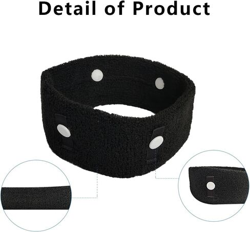 Comfort Oxygen Nasal Cannula Headband, Ear Protectors for Oxygen Tubing，Elastic Oxygen Cannula Headband to Prevent Ear Soreness (Black) in Saudi Arabia