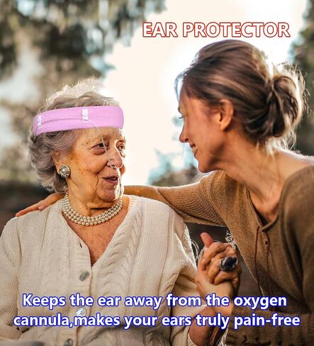 Comfort Oxygen Nasal Cannula Headband, Ear Protectors for Oxygen Tubing，Elastic Oxygen Cannula Headband to Prevent Ear Soreness (Black) in Saudi Arabia
