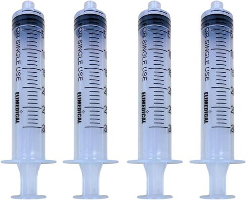حقنة بيطرية يمكن التخلص منها، 30cc Luer Lock، بدون إبرة، معبأة بشكل فردي، 25 لكل صندوق، 30LT in Saudi Arabia