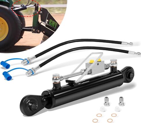Hydraulic Top Link Cat. 1-1 with Locking Block 18 1/8" - 26 3/8" with 2 x Hose, SPH320032 2-Way Check Valve Hydraulic Cylinder for Tractors, Excavators in Saudi Arabia