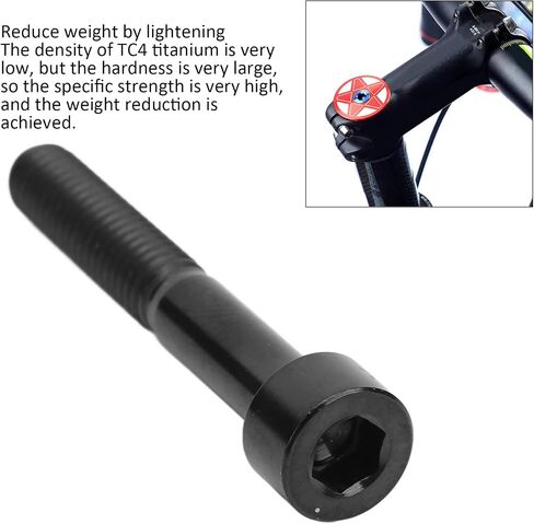 VBESTLIFE M6 40 مم غطاء سماعة الرأس مسمار معدني مقاوم للصدأ برغي جذع الدراجة المدمج للدراجات الجبلية in Saudi Arabia