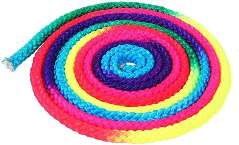 Dioche Gymnastics Art Rope, Rainbow Color Rhythmic Gymnastics Rope Sports Competition Arts Training Jump Rope Gymnastic Skipping Rope in Saudi Arabia