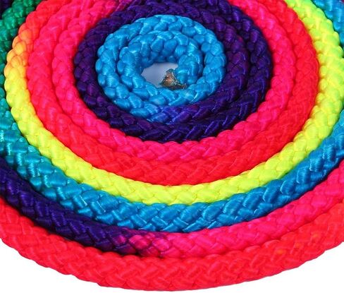 Dioche Gymnastics Art Rope, Rainbow Color Rhythmic Gymnastics Rope Sports Competition Arts Training Jump Rope Gymnastic Skipping Rope in Saudi Arabia