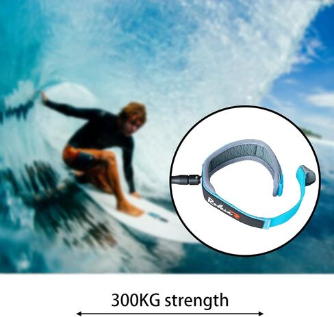 مقود روكيا آر 6 مم SUP وSurfboard - 6 أقدام، مقود ركوب الأمواج مستقيم من مادة البولي يوريثان، 3 طبقات من الخطاف والحلقة الممتازة، مع رأس دوار مزدوج من الفولاذ المقاوم للصدأ (لونين) in Kuwait