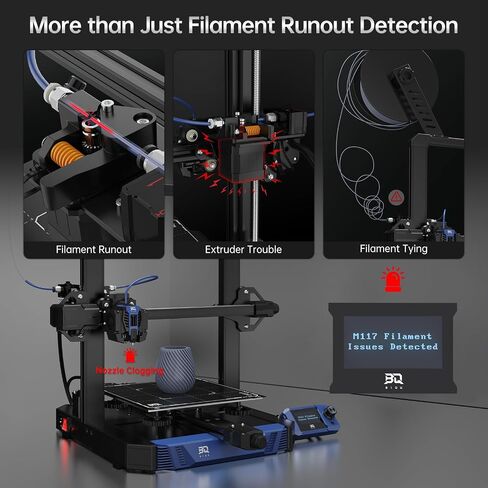 BIGTREETECH Smart Filament Runout Sensor V2.0 BTT SFS Filament Detector to Detect Filament Break/Run Out/Jam/Tying for 1.75mm Filament Use with SKR Mini E3 V3.0, SKR 3, Manta E3EZ, Octopus Pro in Saudi Arabia