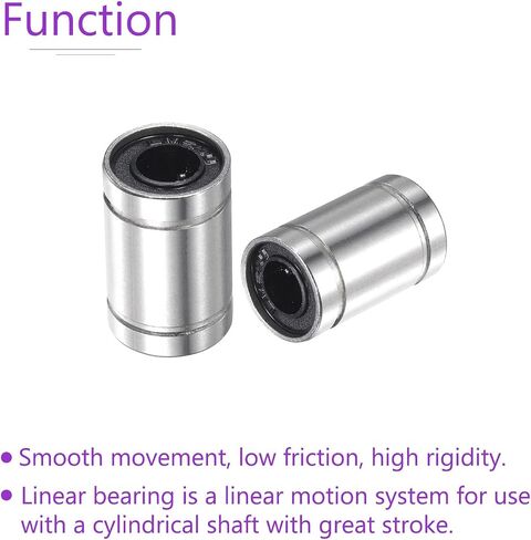 DMiotech 4 Pack LM6UU 6mm Bore 12mm OD Linear Ball Bearings Nickel Plated for 3D Printer in Saudi Arabia