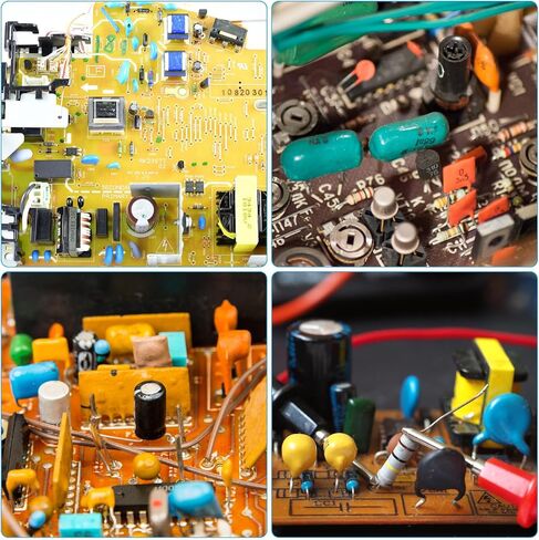 PATIKIL 50V/2pf-0.1uf مكثف قرص سيراميك، 30 قيمة 300 قطعة متنوعة من مكثفات الرقائق الكهربائية الصناعية لدوائر الطاقة، بني أحمر in Kuwait