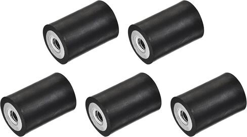 uxcell M6 Rubber Mounts, 5pcs Female/Female Vibration Isolator Shock Absorber, for Garage Motor Air Compressor Car Boat Bobbins, D20mmxH30mm in Saudi Arabia