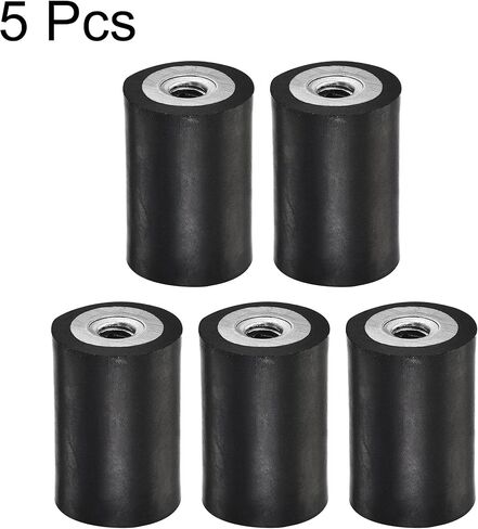 uxcell M6 Rubber Mounts, 5pcs Female/Female Vibration Isolator Shock Absorber, for Garage Motor Air Compressor Car Boat Bobbins, D20mmxH30mm in Saudi Arabia