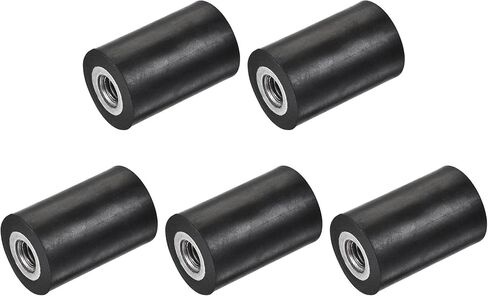 uxcell M6 Rubber Mounts, 5pcs Female/Female Vibration Isolator Shock Absorber, for Garage Motor Air Compressor Car Boat Bobbins, D20mmxH30mm in Saudi Arabia