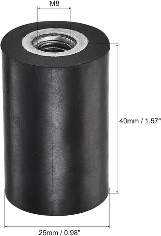 uxcell M6 Rubber Mounts, 5pcs Female/Female Vibration Isolator Shock Absorber, for Garage Motor Air Compressor Car Boat Bobbins, D20mmxH30mm in Saudi Arabia