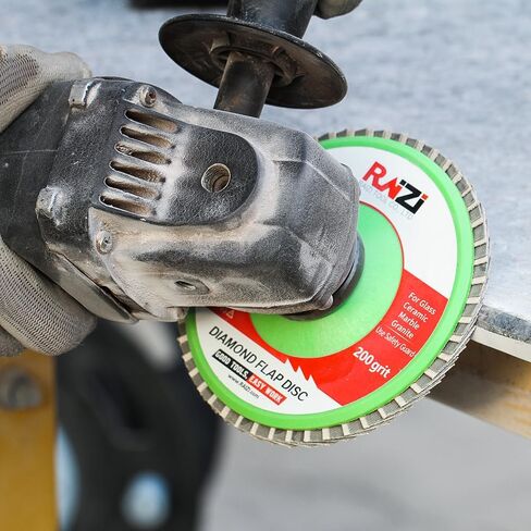 Raizi 4 1/2 Inch Premium Diamond Flap Disc Wheel for Stone Concrete Glass Metal (Grit 60) in Saudi Arabia
