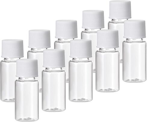YOKIVE 12 Pcs Chemistry Reagent Bottle, Lab Containers with Wide Mouth | Liquid Storage, Great for Laboratory, Stores, Factory (Transparent, 0.34-Oz) in Saudi Arabia