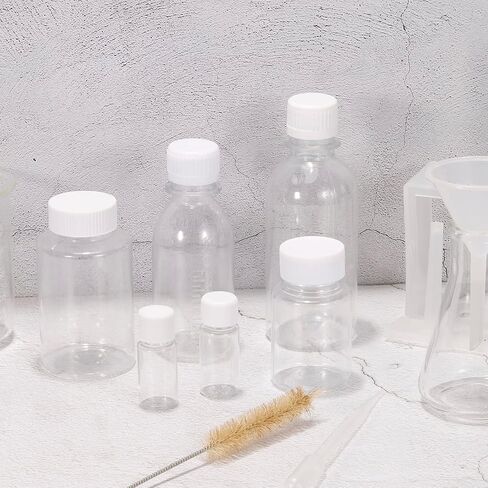 YOKIVE 12 Pcs Chemistry Reagent Bottle, Lab Containers with Wide Mouth | Liquid Storage, Great for Laboratory, Stores, Factory (Transparent, 0.34-Oz) in Saudi Arabia