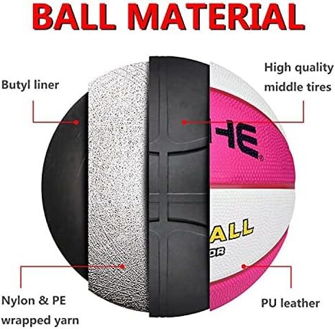 كرة السلة المطاطية من Wisdom Leafs مقاس 29.5 بوصة في الأماكن المغلقة والخارجية للشباب/الرجال، كرة السلة الرسمية مقاس 7 كرات سلة، مصنوعة لألعاب كرة السلة في الشارع in Kuwait