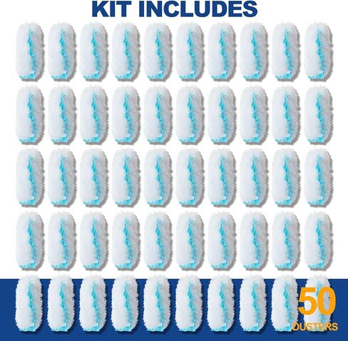 عبوات منفضة 360 من أجل سويفر، مجموعة عبوات منفضة مع 35 عبوة منفضة ومقبضين لتنظيف المنزل والسيارة، عبوات منفضة متعددة الأسطح شديدة التحمل للمكتب، الستائر، مراوح السقف، الأثاث in Kuwait