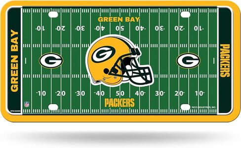 Rico Industries NFL Exclusive Metal Tag Metal Auto Tag 8.5" x 11" - Great for Truck/Car/SUV in Saudi Arabia