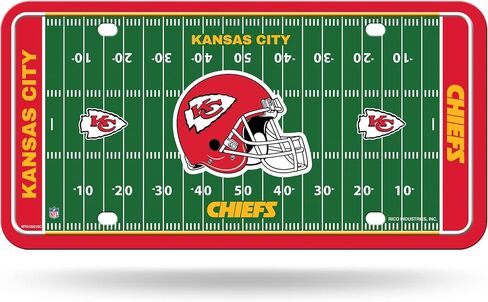 Rico Industries NFL Exclusive Metal Tag Metal Auto Tag 8.5" x 11" - Great for Truck/Car/SUV in Saudi Arabia