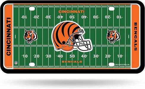 Rico Industries NFL Exclusive Metal Tag Metal Auto Tag 8.5" x 11" - Great for Truck/Car/SUV in Saudi Arabia