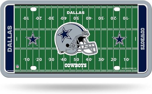 Rico Industries NFL Exclusive Metal Tag Metal Auto Tag 8.5" x 11" - Great for Truck/Car/SUV in Saudi Arabia