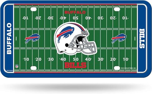 Rico Industries NFL Exclusive Metal Tag Metal Auto Tag 8.5" x 11" - Great for Truck/Car/SUV in Saudi Arabia
