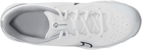 حذاء بيسبول مطاطي للأولاد من Nike Alpha Huarache 4 Keystone باللون الأبيض | رمادي الحجم متوسط in Kuwait