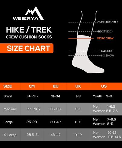 Mens Hiking Socks 3 Pairs Merino Wool, Cushion Hike Trek Micro Crew Socks With Moisture Wicking for Outdoor Sports in Saudi Arabia