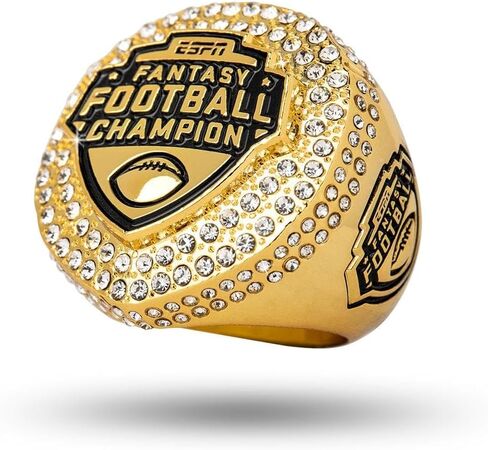 حلقة بطولة TrophySmack ESPN الرسمية لكرة القدم الخيالية، جائزة Fantasy Sports - مقاس 12 حلقة (لمسة نهائية ذهبية) in Saudi Arabia