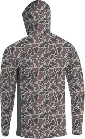Palmyth Hunting Hoodie with Mask for Men Long Sleeve Sun Protection UV UPF 50+ Camo Fishing Shirts in Saudi Arabia
