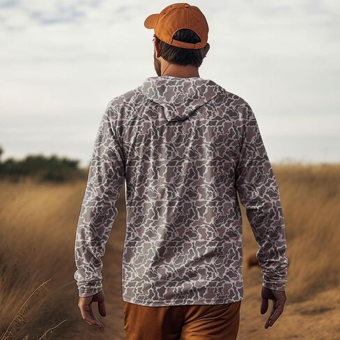 Palmyth Hunting Hoodie with Mask for Men Long Sleeve Sun Protection UV UPF 50+ Camo Fishing Shirts in Saudi Arabia
