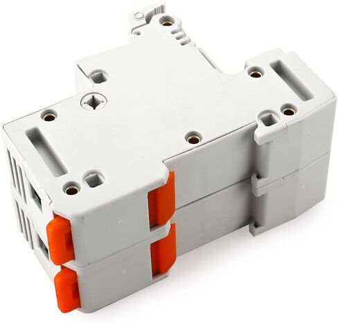 Baomain Cylindrical Fuse Holder RT18-63(X) 14mm X 51mm Fuse Base 2 Poles DIN Distribution Electrical Rail Mount With 10 PCS of RO16 Fuse CE Listed (40 Amp) in Saudi Arabia
