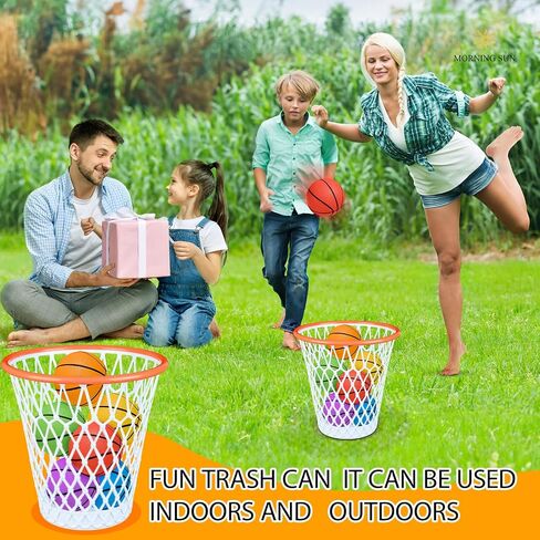 3PCS Trash Can,Basketball Trash Can,Basketball gift,4.5 Gallon,Size11"x11"x12"Basketball Hoop,Basketball Holder display,Garbage Can,Basketball Net Waste Basket for Kitchen,Office,Bedroom,Bar,Gym. in Saudi Arabia