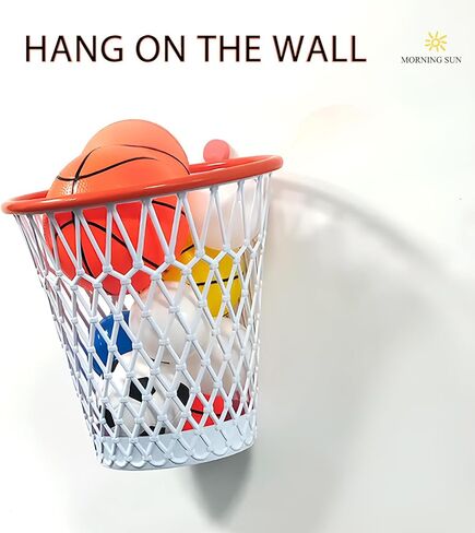3PCS Trash Can,Basketball Trash Can,Basketball gift,4.5 Gallon,Size11"x11"x12"Basketball Hoop,Basketball Holder display,Garbage Can,Basketball Net Waste Basket for Kitchen,Office,Bedroom,Bar,Gym. in Saudi Arabia