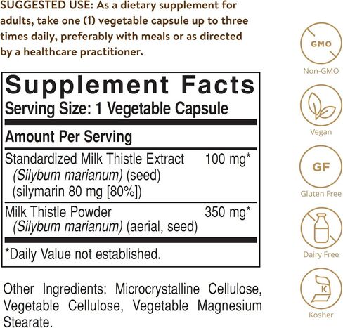 Solgar - Full Potency Milk Thistle, 250 Vegetable Capsules in Saudi Arabia