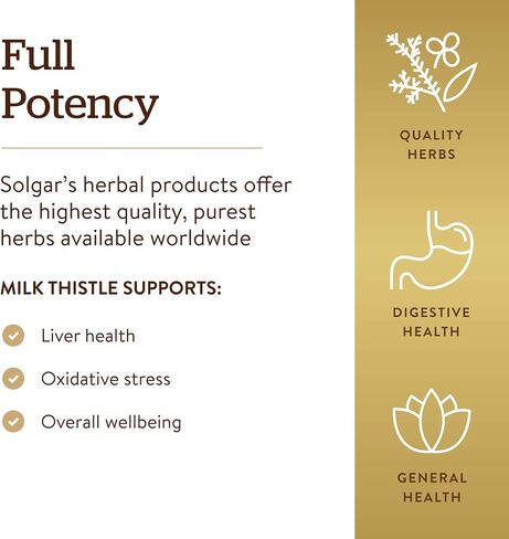 Solgar - Full Potency Milk Thistle, 250 Vegetable Capsules in Saudi Arabia
