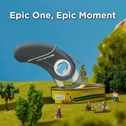 فتاحة متعددة الوظائف من Kitchen Mama Epic One: فتاحة مريحة - فتاحة زجاجات مغناطيسية، فتاحة علب البيرة والصودا، فتاحة عروة سحب وجرة للأيدي الضعيفة والتهاب المفاصل (أحمر) in Saudi Arabia