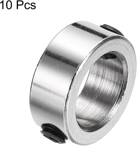 uxcell 6pcs Set Screw Collars 10mm Bore 304 Stainless Steel Shaft Collars, 15mm OD, 6mm Width Axle Collar Clamp for Linear Rod Shaft Guide in Saudi Arabia