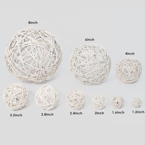4 Pcs Wicker Rattan Balls Decorative for Centerpiece Bowls Fillers Home Decor Christmas Halloween DIY Crafts Weddings (Black, 4 in) in Saudi Arabia
