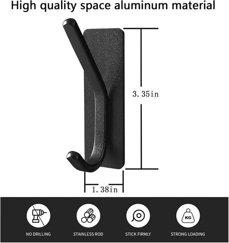 Paoli Heavy Duty Adhesive Hooks,Self-Adhesive Hooks Multiple Colors and Styles 33 lb Maximum Load for Home Schools and Offices（4pc） in Saudi Arabia