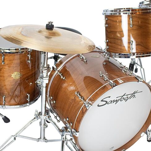 Sawtooth Hickory Series 24" Bass Drum, 3pc Shell Pack, Natural Gloss (ST-HBD-24-3PC) in Saudi Arabia