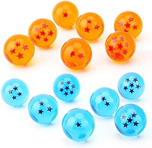 Hovico 7pcs 42 MM Collectible Crystal Acrylic Resin Glass Ball with Gift Box Dragon Transparent Play Balls (Blue) in Saudi Arabia