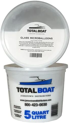 بالونات صغيرة من الألياف الزجاجية من توتال بوت - حشو كريات زجاجية بيضاء لراتنجات الإيبوكسي وراتنج البوليستر (5 كوارت) in Kuwait