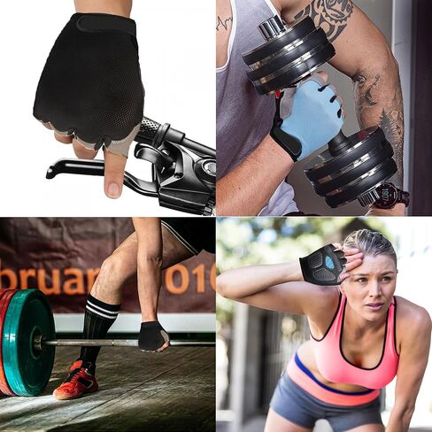 قفازات التمرين للرجال والنساء، قفازات رفع الأثقال للحماية الكاملة لراحة اليد، قفازات الصيد، قفازات ركوب الدراجات المسامية، صالة الألعاب الرياضية، اللياقة البدنية، مضادة للانزلاق، ملائمة تمامًا in Kuwait