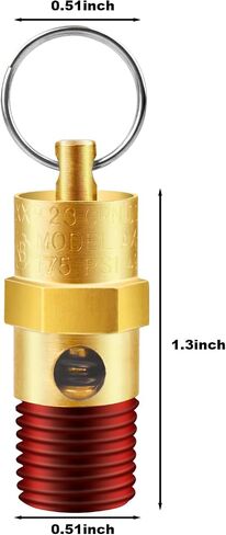 LSTOPGO 2 قطع 1/4 ''ذكر NPT ضاغط الهواء صمام تخفيف الضغط صمام الأمان النحاسي صمام فحص ضاغط الهواء (150 رطل لكل بوصة مربعة) in Kuwait