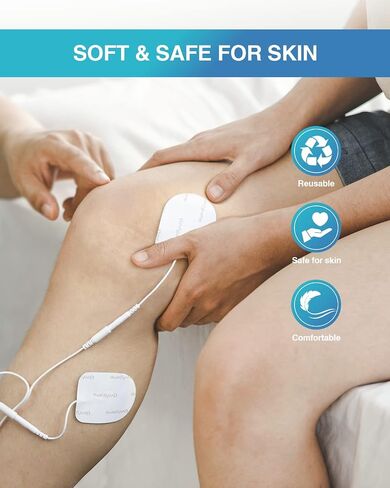 30 قطعة من وسادات أقطاب كهربائية لوحدة عشرات من Comfytemp، وسادات بديلة لوحدة عشرات، موصل TENS ذاتي اللصق مقاس 2 مم لمعظم أجهزة TENS، ورقع كهربائية قابلة لإعادة الاستخدام للعلاج الكهربائي لتحفيز العضلات in Saudi Arabia